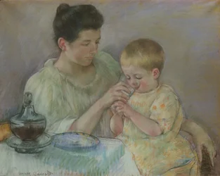 Mor, der fodrer sit barn, 1898